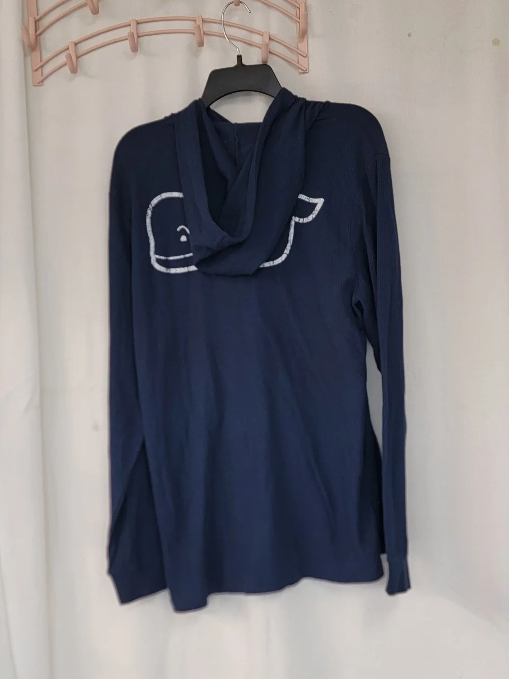 Vineyard Vines Men’s Navy Long-Sleeve Hooded Swim Shirt
